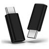 HAUXGOGO Adattatore Da USB-C A Lightning (Confezione Da 2), Supporta Trasferimento Dati E La Ricarica 27W, [Non Supporta L'Audio], Struttura In Metallo - Nero