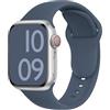 ELETTRONEO C1A Cinturino per Apple Watch Ultra 3 2 49mm, Serie 11 10 46mm, 9 8 7 45mm 41mm, SE 6 5 4 44mm 40mm, 3 2 1 42mm 38mm Donna Uomo Band Bracciale Sport Silicone, Blu Abisso