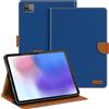 Shantime Custodia in tessuto pelle per Onyx Boox Tab Ultra C Pro - Blu | 10.3 2023 Custodia flip in tessuto Oxford con guscio interno in TPU, supporto integrato e portacarte