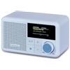 MEDION S66822 Mini radio DAB+ portatile con Bluetooth (batteria ricaricabile, display a colori oscurabile, antenna telescopica, sleep timer, sveglia, snooze, AUX, USB-C) blu