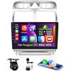 Inefala 8 Core 2+64G 9 Pollici Android 15 Autoradio per Peugeot 307 307CC 307SW 2002-2013 2 DIN Stereo con Wireless CarPlay Android Auto 32EQ 59UI FM RDS GPS Bluetooth WiFi Comandi al Volante