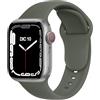ELETTRONEO C1B Cinturino per Apple Watch Ultra 3 2 49mm, Serie 11 10 46mm, 9 8 7 45mm 41mm, SE 6 5 4 44mm 40mm, 3 2 1 42mm 38mm Donna Uomo Band Bracciale Sport Silicone, Verde Militare
