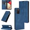 ROVLAK Custodia per Samsung Galaxy A02S Case Portafoglio Flip Cover con Slot per Schede Custodia in Pelle Antiurto PU+Case in Silicone TPU Interna per Samsung Galaxy A02S Cover,Blu