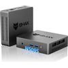 BMAX Mini PC con Win 11Pro 8GB LPDDR4 + 256GB M.2 SSD, Ιntel Jasper Lake N5095 (fino a 2.9GHz, 4C/4T), Mini Computer, Dual HDMI Display, 4K UHD, Gigabit Ethernet, Wi-Fi 5, BT 5.0, Avvio automatico,WOL