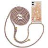 MXKOCO Custodie Tracolla Cordini Custodia per Cellulare Girocollo per iPhone 11 Cover Tracolla/Glitter Liquido Sabbie Mobili+Crossbody TPU Bumper Cover con Collana/Cordoncino Cordino Case