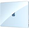 EooCoo Compatibile con Cover MacBook Air 13 M5 M4 M3 M2 2026 2025-2022 Custodia Rigida per Mac 13,6 Pollici A3449 A3240 A3113 A2681 Mac Book Case PC Protezione - Celeste Cristallo Trasparente