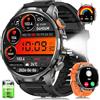 BANLVS 2026 Smartwatch Uomo Militare con 1000mAh/Luce LED, 1.91 AMOLED Orologio Smartwatch con Chiamate Bluetooth, 110+ Modalità Sportive, 5ATM, 24H Sonno/Frequenza Cardiaca/SpO2, Android iOS