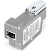 DIGITUS Protezione contro le sovratensioni PoE - fino a 10 kV - 2x porta RJ45 - PoE++ - montaggio su guida DIN - classe di protezione IP40 - 10/100/1000Mbps