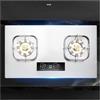 Generic Stufa a gas 2 bruciatori doppio lato timer indipendente stufa in acciaio inox - 8.0KW (LPG)