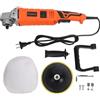 Mingzhe Lucidatrice per Auto 1580W Lucidatrice a Tampone 1580W 7 velocità 500-3300 Giri/min 150mm 2 Maniglie Rimovibili Basso Rumore per Pavimenti Auto Marmo Mobili Metallici (Spina UE 220v)