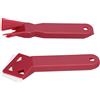 Lylithuif Strumento per raschietto per finestre in silicone Costruzione in silicone ABS di qualità premium Rimozione efficace del mastice per cucina, bagno, finestre, rosso, confezione da 2