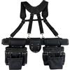 predolo Cintura Porta Attrezzi con Bretelle Multitasca Zaino Porta Attrezzi Portautensili da Lavoro Design Ergonomico per Elettricisti, Cantiere, Nero