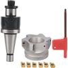 ChengyuWei Portapinze NT30 FMB27 Fresa per scanalature BAP400R-80-27-6 Inserti APMT1604 (NT30-FMB27+disco lama 80+grana lama 1604APMT (6)