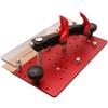 Generic Guida per fresatura da tavolo con recinzione scorrevole, maschera per lavorazione del legno in alluminio e acciaio inossidabile per tagli di precisione, compatibile con sega da banco