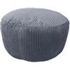 Relaxdays Pouf, Corda, HxP: 25 x 35 cm, Imbottitura in polistirolo, Cuscino da Terra Rotondo