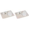 Wenko Tappeto drenante MOD. Damon scolapiatti in diatomite Assorbente per Cucina con Piedini in Silicone Carta vetrata 40 x 30 x 0,9 cm Beige (Confezione da 2)