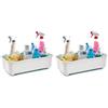 Snips Sottolavello, Organizer Sottolavello Cucina, Organizer Cucina, Porta Detersivi Salvaspazio, Cestello Sottolavello con Ruote, Colore Bianco, Made in Italy (Confezione da 2)