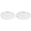 Eglo Ceprano - Lampada da soffitto, rotonda, cucina, in metallo di colore bianco e vetro, attacco E27, diametro 24,5 cm (Confezione da 2)