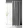 Eurofirany Rita - Tenda liscia semplice tinta unita, con 8 occhielli, per camera da letto, soggiorno e camera dei bambini, in stile moderno, in poliestere, 1 pezzo, 140 x 250 cm, colore: grigio