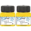 KREUL 16202 - Vetro e porcellana giallo sole trasparente, in barattolo da 20 ml, vernice trasparente a base d'acqua per vetro e porcellana, ad asciugatura rapida, trasparente come il vetro