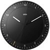 Braun Orologio da parete al quarzo di colore nero con movimento silenzioso, orologio classico con un diametro di 33 cm, BC17B