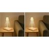 BEPER P207ILI207 Lampada da Tavolo Ricaricabile, Luce LED senza fili, Intensità Regolabile, Abat-jour da comodino, USB Inclusa - Portatile per Scrivania, Comodino o Esterni (Confezione da 2)