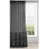 Eurofirany DOLLY Tenda con Fronzoli, Tenda trasparente con Fettuccia Arricciatenda - 1 unità, Tenda Gotica, Tenda per finestra, Camera da letto, Soggiorno, 140x250 cm, Nero
