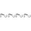 Amazon Basics Ganci per Staffa da Parete Robusti e Regolabili, per Bastoni per Tenda da 2,5 cm, Set di 4, Finitura in Argento Nichelato