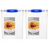 Sistema KLIP IT PLUS contenitore per cereali | Contenitore ermetico per alimenti da dispensa da 4,2 litri | Senza BPA (Confezione da 2)