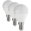 Velamp lampadina LED forma a Sfera (P45) - Attacco a vite piccolo (E14) - Potenza 6W Equivalenti 42W - Luminosità 490lm - Temperatura colore 6500K (luce fredda) (Confezione da 3)