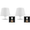 REV LAMPRUSCO - Lampada da tavolo a LED, senza fili, 130 lm, 2 W, 4000 mAh, dimmerabile, in bianco caldo e IP54, resistente agli spruzzi, lampada da tavolo touch per interni ed esterni