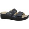 GRÜNLAND il benessere è naturale GRUNLAND DIDA CE0462 Blu Ciabatte Donna Plantare Estraibile Strappi Pelle 38