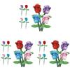 BEPER FLOWERS Rosa 3D da Costruire, Set Costruzioni 50 Pezzi, Fiore Assemblabile Decorativo, 4 Colori Assortiti, Gioco Creativo 6+ (Confezione da 3)