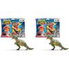 CRAZE Stretchy Animals Dinos Figure di dinosauri con pelle elastica, imbottitura speciale, effetti cromatici e carte gioco, 16 modelli da collezionare (Confezione da 2)