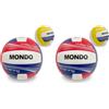 Mondo Toys - Pallone da Beach Volley TRAINING - size 5 pallavolo - 270 g - Colore bianco/rosso/blu - 13135 (Confezione da 2)