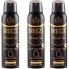 MENDOSA BREEZE Black Oud Deodorante Spray, Confezione da 3, 150 ml, Legno di Cedro e Spezie