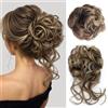 XFSRG 2 Pezzi Chignon Finto per Capelli Riccio Ondulato Chignon Facile Elastici Chignon Finti Sintetica Spessi Updo per Donne Ragazze (Marrone chiaro)