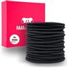 HAARallerliebst® 30 Elastici Sottili per Capelli, Nero, 1,5 mm, Senza Metallo, per Donne, Ragazze e Uomini, Con Scatola per Riporre Accessori
