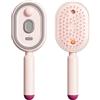 Bpoeee Electric Mist Hair Brush with Water Spray, Air Cushion Massage Comb, Rechargeable USB-C Detangling Hair Brush with One-Button Hair Removal, Portable Hair Care Tool for Women (PINK)