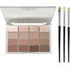 Naapesi Palette Ombretti 16 Colori Marrone, Altamente Pigmentati, Finiture Shimmer e Mat, A Lunga Durata e Waterproof, Set Trucco Occhi Smokey con Pennello