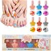 LXYNALI Smalto per bambini con acqua, 6 colori, set di smalti per bambini, senza pericolo, iridescente, smalto per unghie, peel off, asciugatura rapida, set regalo per ragazze