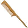 LWBTOSEE 100% in legno naturale coda pettine a denti fini pettine di legno, verde sandalo antistatico Districante corno pettine per uomini, donne e ragazze, pettine per capelli spessi