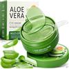 EHIOG Patch Occhi Aloe Vera, 60 Pezzi Maschere Contorno Occhi Idratanti e Lenitive, Calmano la Stanchezza, Riducono Occhiaie e Gonfiore