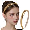 WEITAPYT Cerchietti per Capelli Donna, Fasce Capelli Cerchietto Capelli Ragazze Elegante Antiscivolo Headband Alla Moda Fascia Capelli Bambina Accessori per Lo Styling dei Capelli Feste Vacanze (Oro)