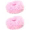 Genérico Scrunchies per capelli in pelliccia sintetica, 2 pezzi di fiocchi elastici per capelli dello stesso colore supporto per coda di cavallo soffice fiocchi colorati per donne e ragazze per