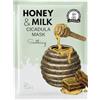 BOM Honey And Milk Cicadula Mask - Maschera Viso In Tessuto Coreana, Idratazione Intensa, Tutti i Tipi di Pelle, Luminosità & Compattezza, Formula Coreana | K-Beauty 10pcs/pack 25gx10ea