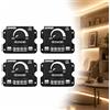 Wafuesh Set di 4 Dimmer LED DC 12 V 24 V per striscia LED regolatore di luminosità striscia luminosa PWM regolatore 30 A,Facile Installazione in Metallo, Perfetto per Lampadine Dimmabili e Non Dimmabili (4)