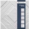 Marbet Design Pannelli da soffitto in polistirene EPS, pannelli da soffitto leggeri e robusti dal design moderno (pacchetto risparmio 2QM DUET 50 x 50 cm), pannelli da soffitto, bianco