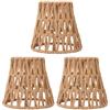 FTVOGUE Confezione da 3 Paralumi in Rattan Boho, Sostituzione Piccoli Paralumi, Paralume Cilindrico Intrecciato per Lampade da Terra, Lampadari, Lampadari, Applique da Parete, Design