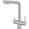 XJTNLB Rubinetto 3 Vie Cucina con Doccetta Estraibile Nero Rubinetto per Depuratore Acqua Osmosi Rubinetti per Lavelli Da Cucina Spazzolato